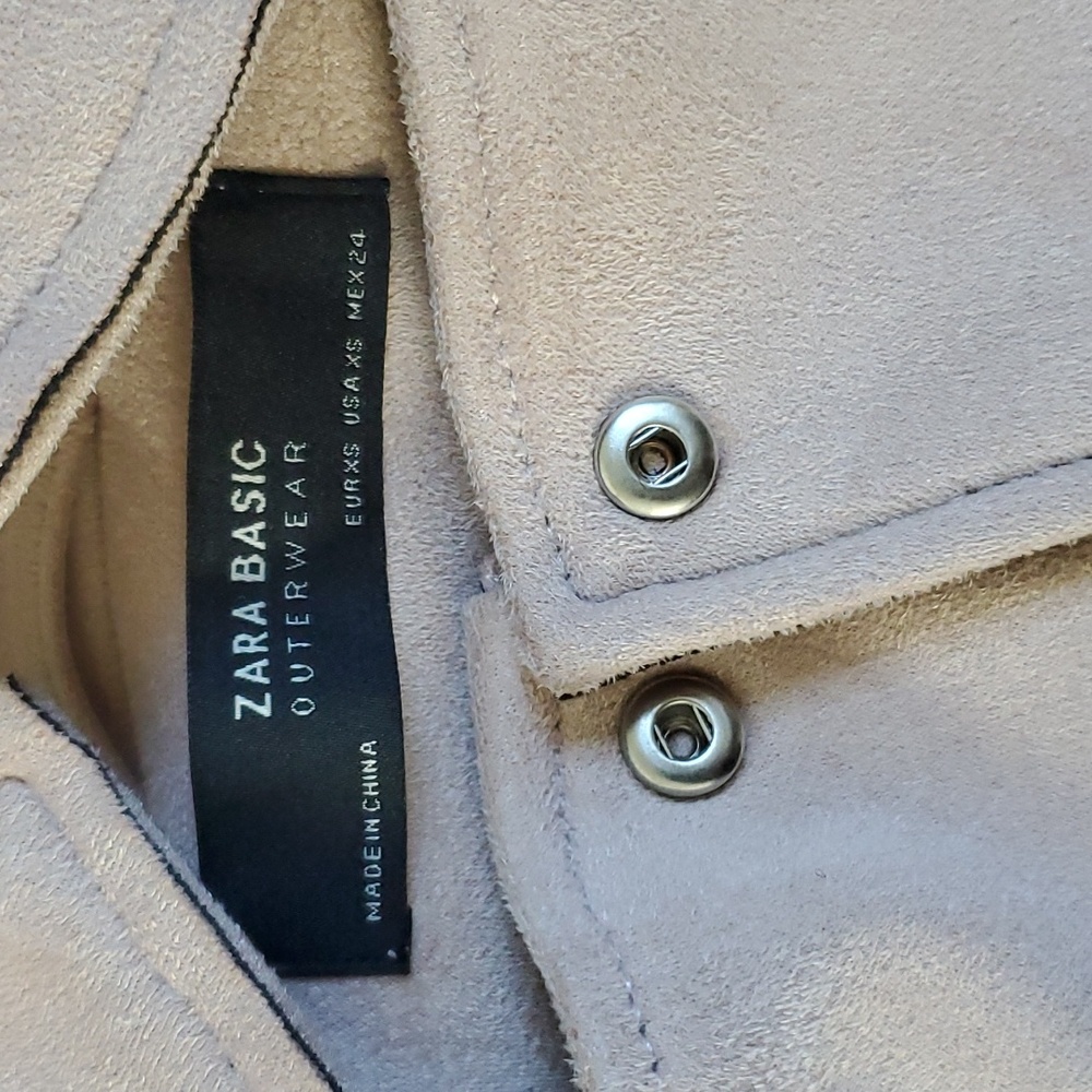 Zara Basic Outerwear Pink Jacket Zipper Pocket Be… - image 3